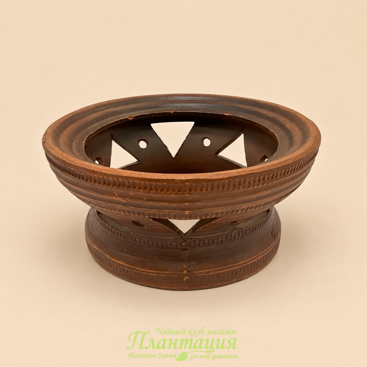 Подставка под чайник "Камин", глина