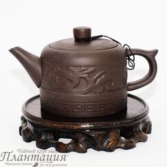 Чайник Черный Дракон 220 мл, темная глина