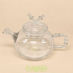 Чайник Бамбук 600 мл, жаропрочное стекло