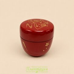 Чайница Нацумэ для Хранения Матча Красная*