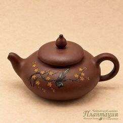 Чайник Птица на Ветке 180 мл, исинская глина
