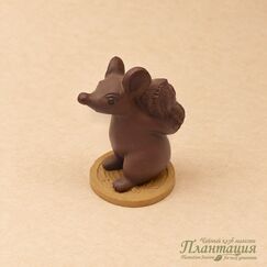 Фигурка Мышка на Золотишке, исинская глина