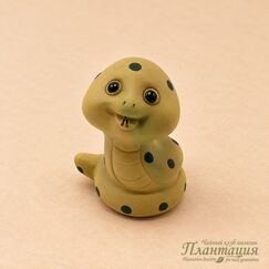 Фигурка Змейка, светлая глина