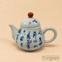 Чайник Иероглифы 110 мл, фарфор