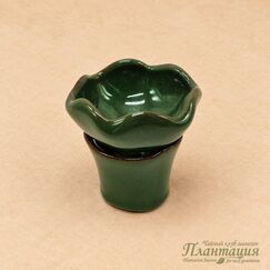 Сито Колотый Лед Зеленое, обливная керамика
