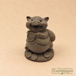 Фигурка Богатая Свинка, исинская глина
