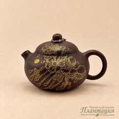 Чайник Золотые Цветы 125 мл, исинская глина