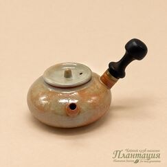 Чайник с Боковой Ручкой 85 мл, керамика, дровяной обжиг