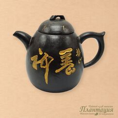 Чайник Золотые Иероглифы 1500 мл, глина