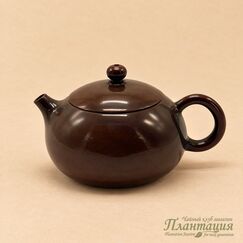 Чайник Сиши Темно-Коричневый 120 мл, цзяньшуйская глина