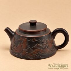 Чайник Сложная Резьба, цзяньшуйская глина