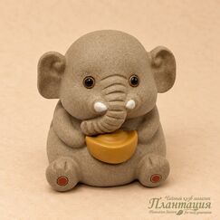 Фигурка Слоник Серый, глина