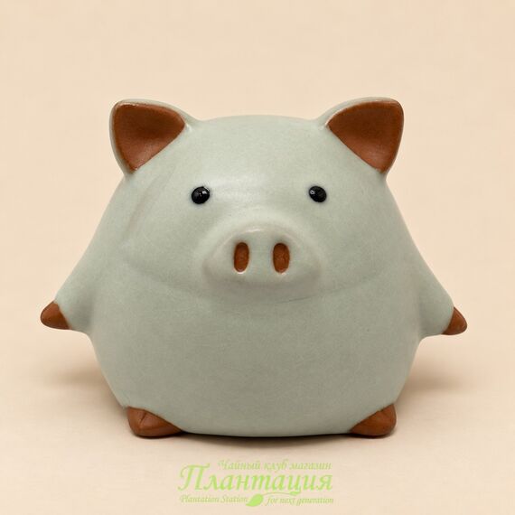 Фигурка Большая Свинка, глина, селадон