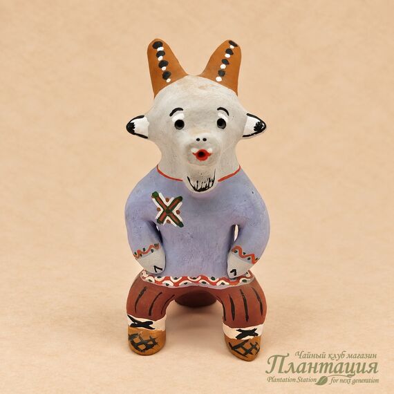 Фигурка Козел сидит, глина