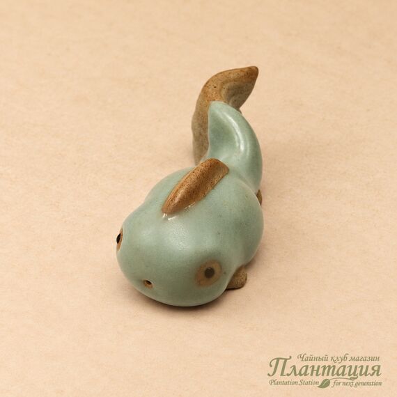 Фигурка Рыбка, глина, глазурь жу яо