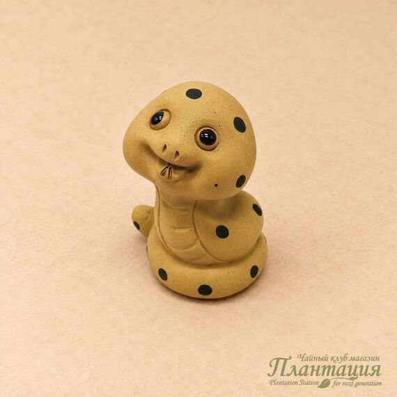 Фигурка Змейка, светлая глина