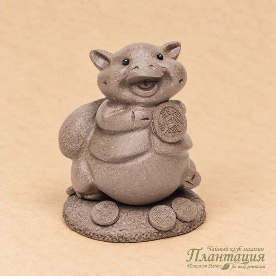 Фигурка Богатая Свинка, исинская глина