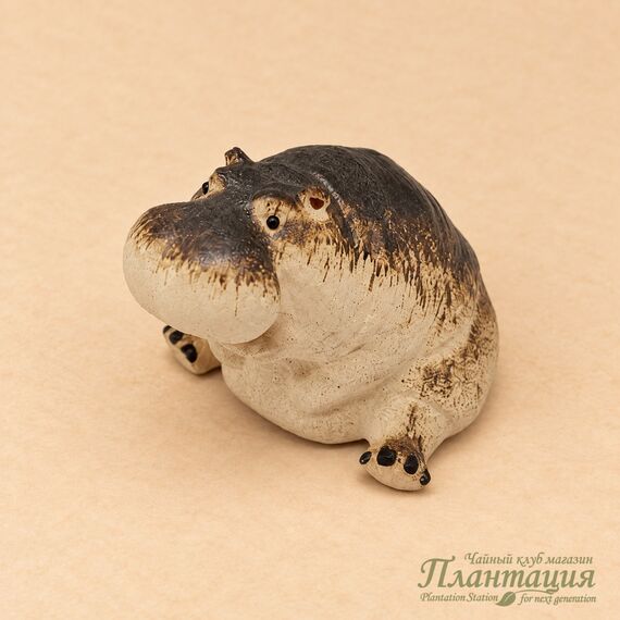 Фигурка Бегемот Сидит, глина
