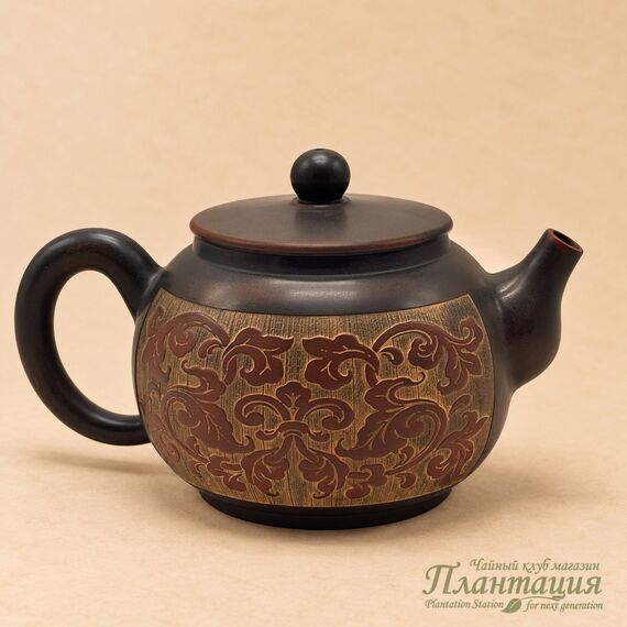 Чайник Сложная Резьба, цзяньшуйская глина