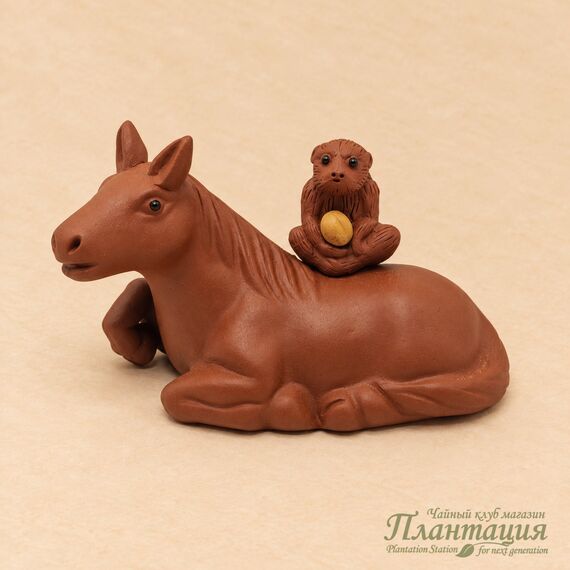 Фигурка Лошадь с Обезьянкой, глина