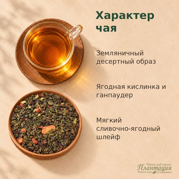Земляника со Сливками, зеленый чай — Особенности чая