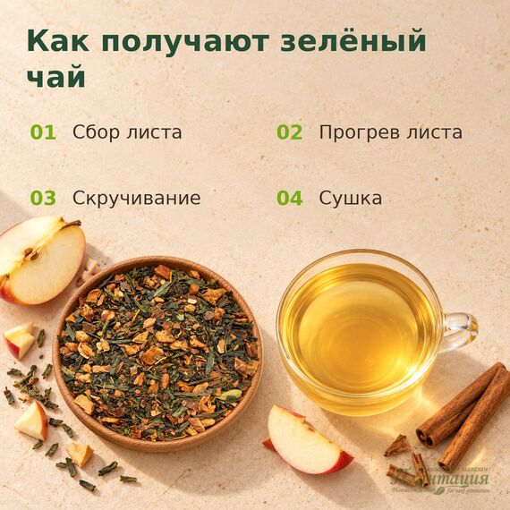 Яблоко-Корица, зеленый чай — Технология производства